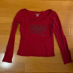 Red long sleeve t